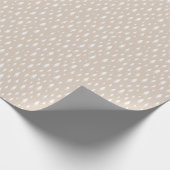Neutrales Beige & White Tiny Trees Urlaubsmuster Geschenkpapier (Ecke)