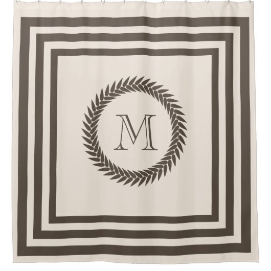 Neutrales Biscotti und Kakao-extravagantes Duschvorhang (Vorderseite)