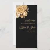 Neutrales Blume-Bouquet-Hochzeitsprogramm - (Vorderseite)