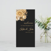 Neutrales Blume-Bouquet-Hochzeitsprogramm - (Stehend Vorderseite)