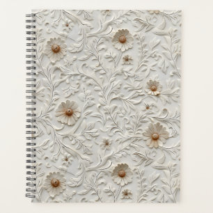 Neutrales, blumengeschliffenes Leder Planer