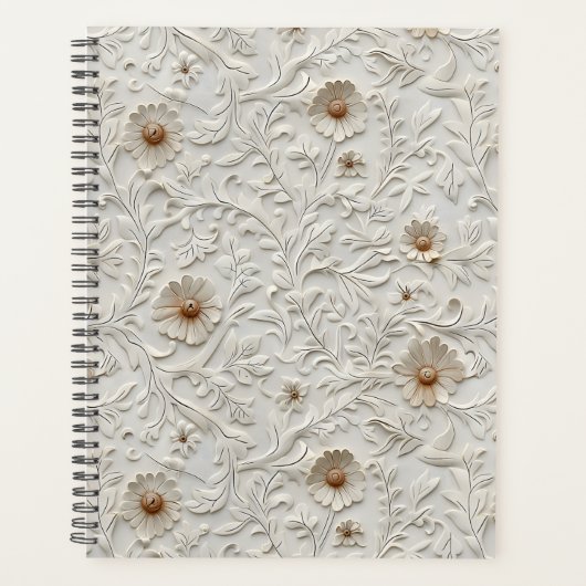 Neutrales, blumengeschliffenes Leder Planer (Vorderseite)