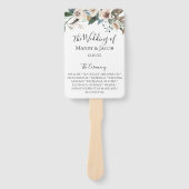 Neutrales Blumenhandschuh-Hochzeitsprogramm Fächer (Vorderseite)