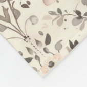 Neutrales Blush-Grau Botanisches Fleece-Decke Fleecedecke (Ecke)