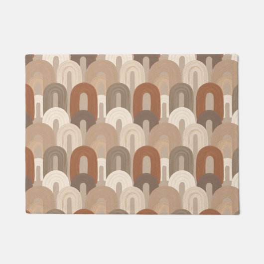 Neutrales Bogen Abstract Muster Fußmatte (Vorderseite)