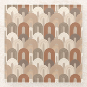Neutrales Bogen Abstract Muster Glasuntersetzer