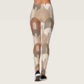 Neutrales Bogen Abstract Muster Leggings (Rückseite)