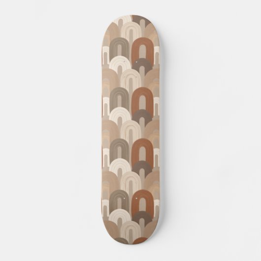 Neutrales Bogen Abstract Muster Skateboard (Vorderseite)