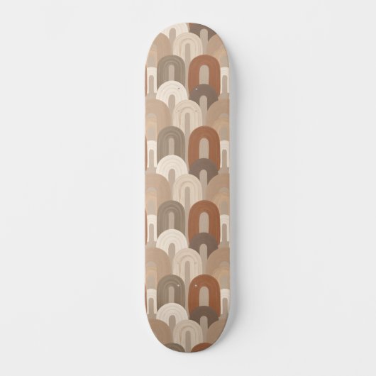 Neutrales Bogen Abstract Muster Skateboard (Vorderseite)