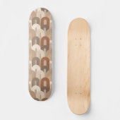 Neutrales Bogen Abstract Muster Skateboard (Vorderseite)