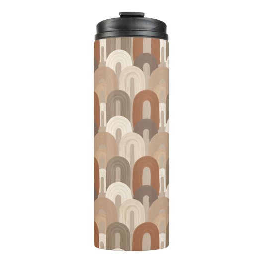 Neutrales Bogen Abstract Muster Thermosbecher (Vorderseite)