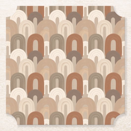 Neutrales Bogen Abstract Muster Untersetzer (Vorderseite)