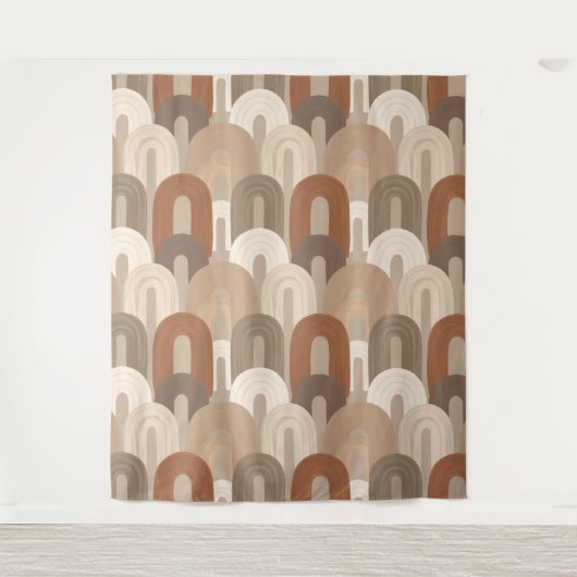 Neutrales Bogen Abstract Muster Wandteppich (Vorderseite)