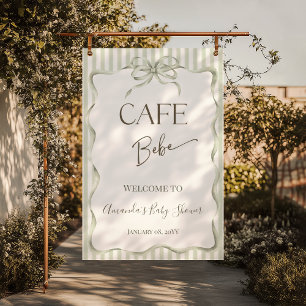 Neutrales Bogen Café Bebe Kaffee Baby Shower Willk Poster
