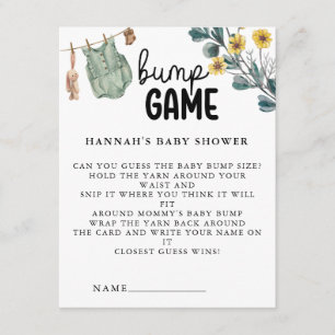 Neutrales Boho Baby Shower Game Begleitkarte