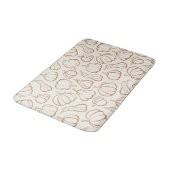 Neutrales Boho-Beige-Kürbismuster Herbst Halloween Badematte (Schrägansicht)