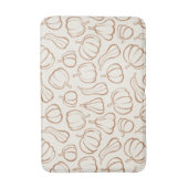Neutrales Boho-Beige-Kürbismuster Herbst Halloween Badematte (Vorderseite Vertikal)