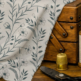 Neutrales Boho-Botanical  Stoff