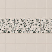 Neutrales Boho-Botanik-Design Fliese