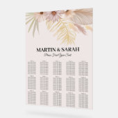 Neutrales Boho-Botanisches Hochzeitssitzplan Acrylschild (Winkel)