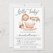 Neutrales Boho-Kinderzimmer | Einladung der Babydu (Vorderseite)