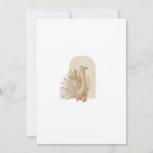 Neutrales Boho Kinderzimmer Mobile Baby Shower Einladung (Rückseite)