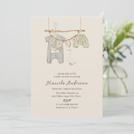 Neutrales Boho Kinderzimmer Mobile Baby Shower Inv Einladung
