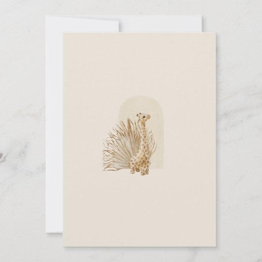 Neutrales Boho Kinderzimmer Mobile Baby Shower Inv Einladung (Rückseite)