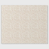 Neutrales Boho-Kürbismuster Herbst-Halloween-Party Geschenkpapier (Flach)