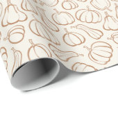 Neutrales Boho-Kürbismuster Herbst-Halloween-Party Geschenkpapier (Rolleneckpunkt)