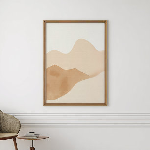 Neutrales Boho-Wasserfarbenposter Digitaler Down Poster
