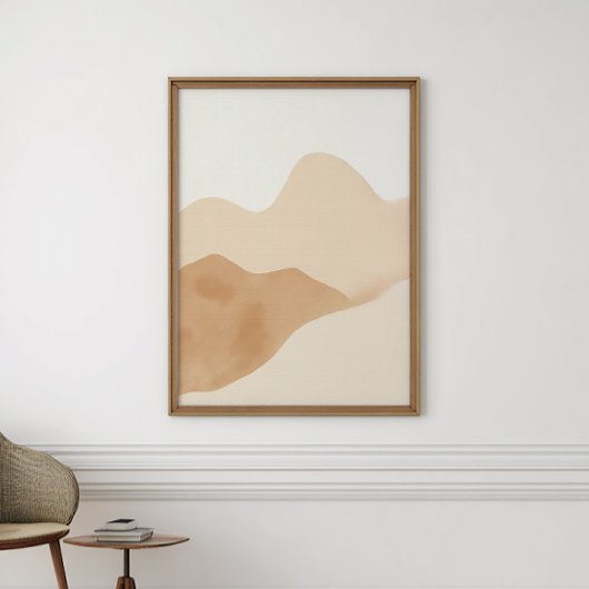 Neutrales Boho-Wasserfarbenposter | Digitaler Down Poster