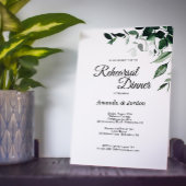 Neutrales Botanisches Hochzeitessen Probe Einladung