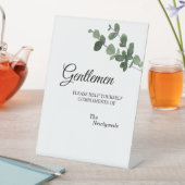 Neutrales Botanisches Hochzeitsbad Sockelschild (In Situ)