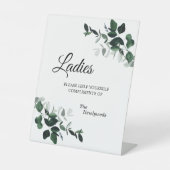 Neutrales Botanisches Hochzeitsbad Sockelschild (Vorderseite)