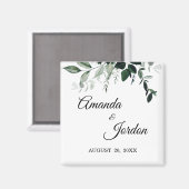 Neutrales Botanisches Hochzeitsmagnet Magnet (Vorderseite/Rückseite)