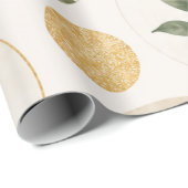 Neutrales botanisches Kreis-Muster  Geschenkpapier (Rolleneckpunkt)