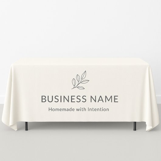 Neutrales Botanisches Logo Display Minimalistisch Tischdecke