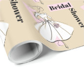 Neutrales Brautparty der Mode-Bride Geschenkpapier (Rolleneckpunkt)