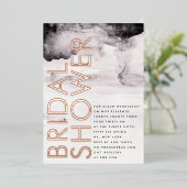 Neutrales Brautparty der modernen Rose Folieneinladung (Stehend vorne)