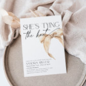 Neutrales Brautparty "Sie bindet den Knoten" Einladung