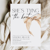 Neutrales Brautparty "Sie bindet den Knoten" Einladung