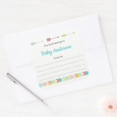 Neutrales Buchzeichen für Babydusche Quadratischer Aufkleber (Umschlag)