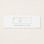 Neutrales Business Clothing Danke Label Hang Tag (Rückseite)