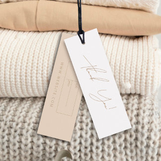 Neutrales Business Clothing Danke Label Hang Tag