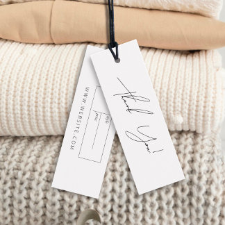 Neutrales Business Clothing Danke Label Hang Tag