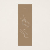 Neutrales Business Clothing Danke Label Hang Tag (Vorderseite)