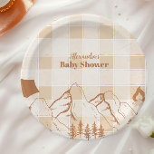 Neutrales Camping Babydusche Pappteller