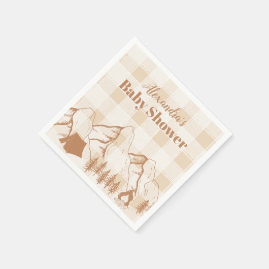 Neutrales Camping Babydusche Serviette (Ecke)