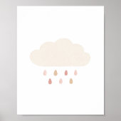 Neutrales Cloud Pink Girl Kinderzimmer Dekor Poster (Vorne)